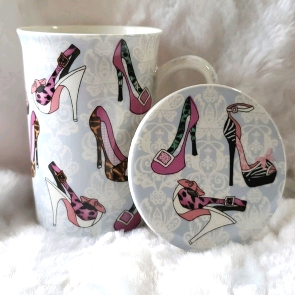 Kent Pottery Other - KENT POTTERY•'If The Shoe Fits' mug w/coaster•NWT